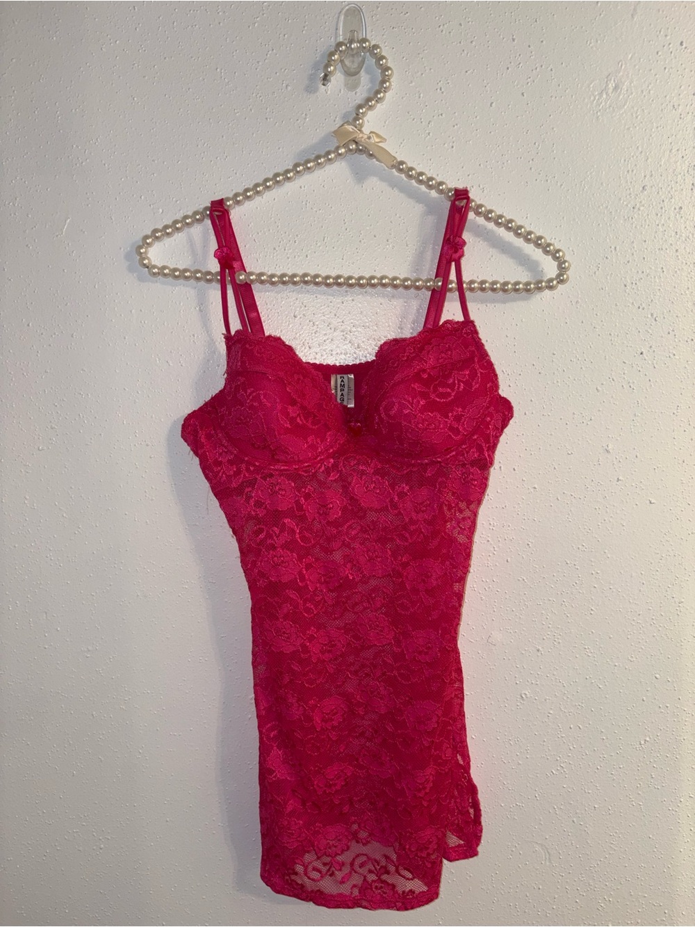 Rampage Fuchsia Lace Nighty with Underwire Cups